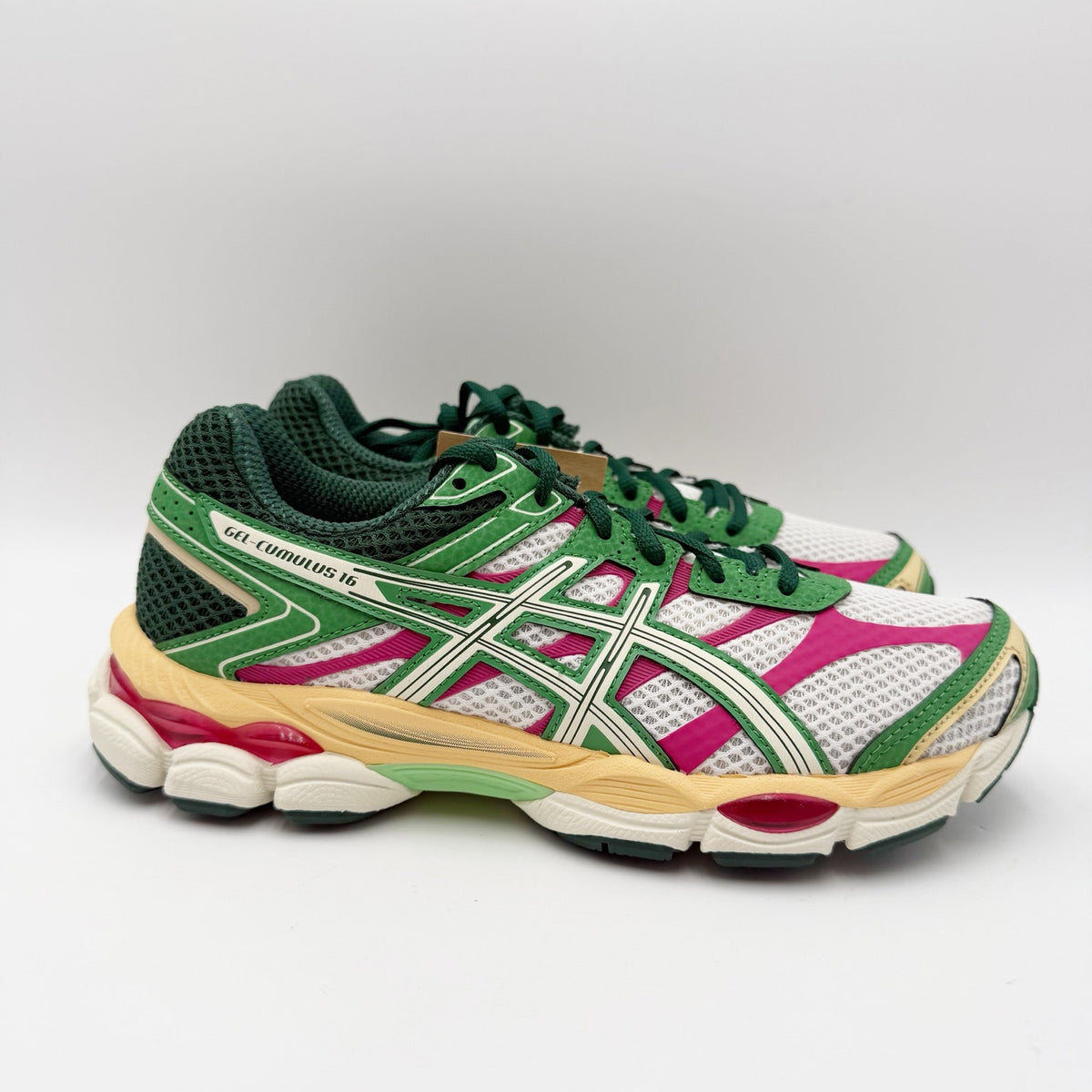 ASICS Womens Gel-Cumulus 16 Athletic Shoes Size 6.5 Green Multicolor Running NIB