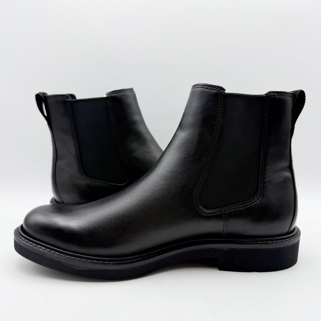 ECCO Mens Metropole London Chelsea Boots EU 46 US 12-12.5 Black Leather NWOB