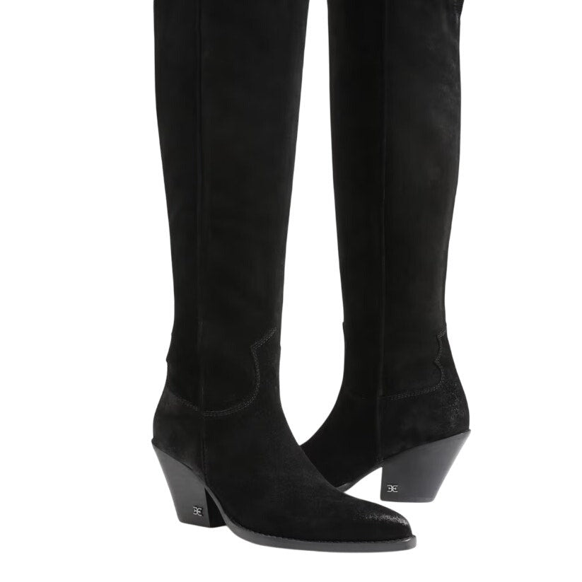 Sam Edelman Women Julee Over The Knee Boot Size 6 M Black Suede Leather NWOB