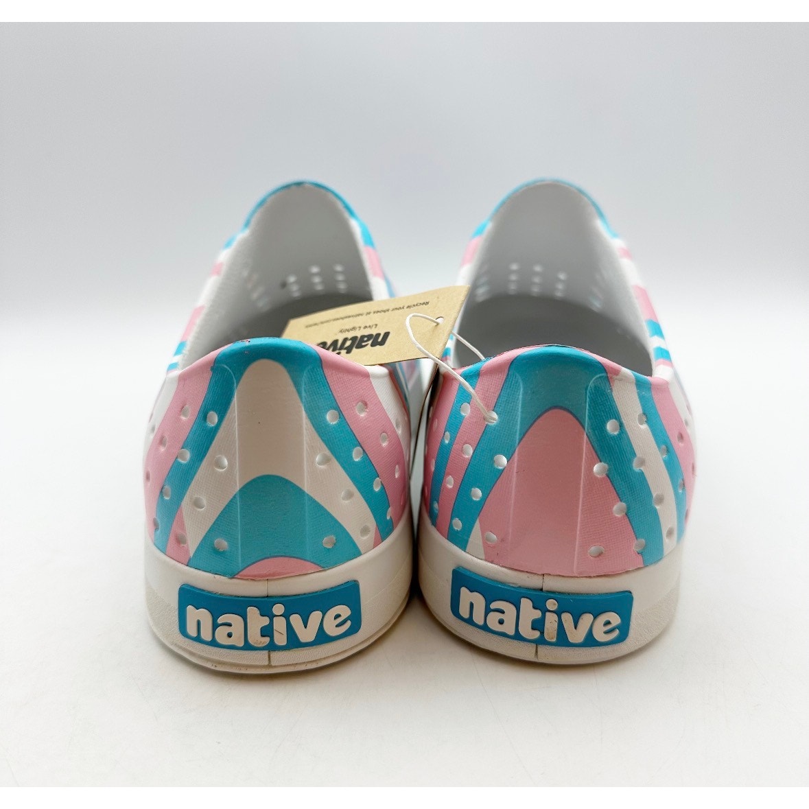 Native Mens Jefferson Slip On Shoes Size 10 White Multicolor EVA Waterproof NWOB