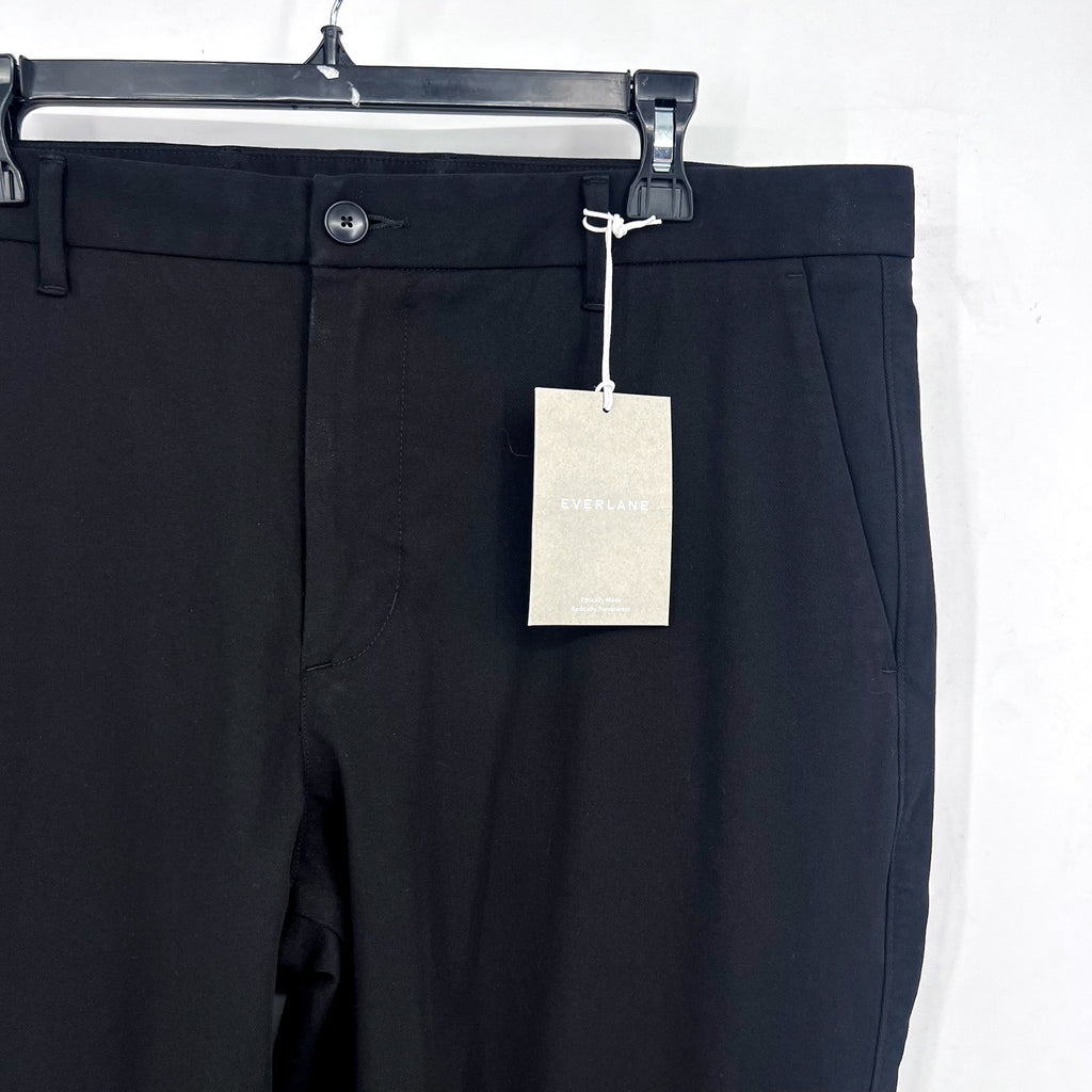 EVERLANE Uniform Mens Performance Chino Pants 36x34 Black Athletic Fit NWT