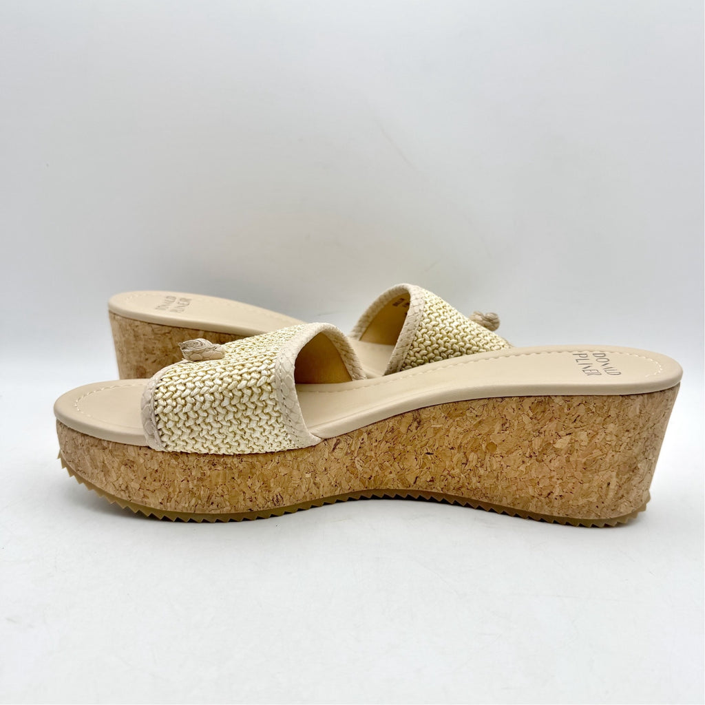 Donald Pliner Womens Silli Wedge Sandal Size 9.5 M Tan Jute NWOB