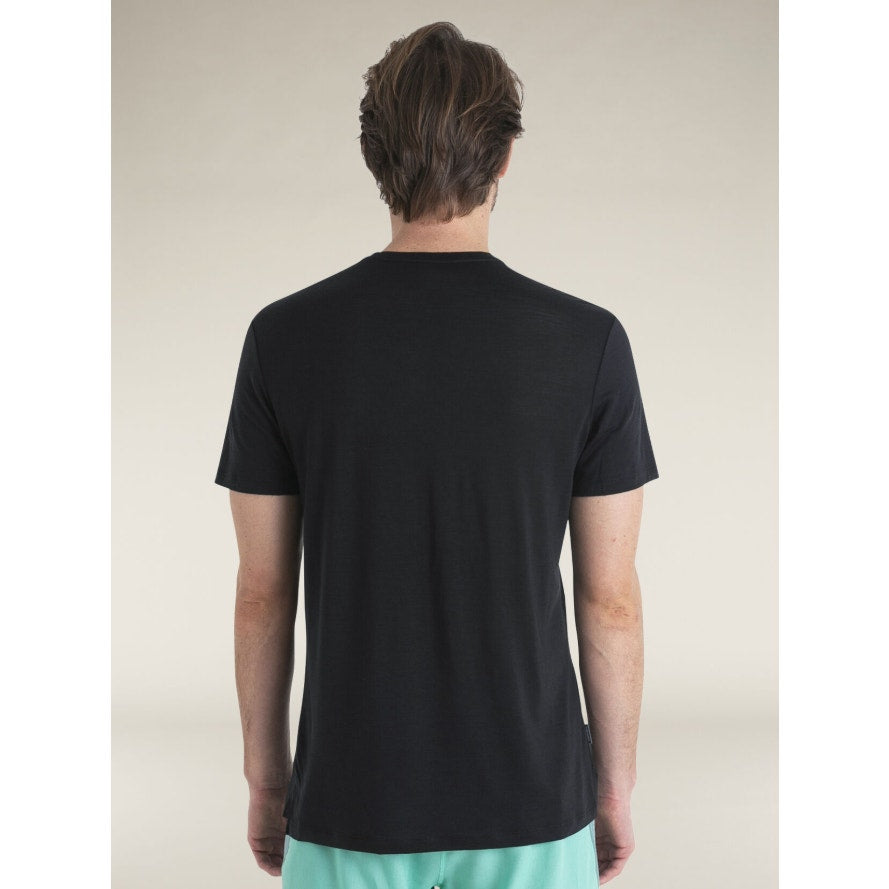 ICEBREAKER Mens 125 Cool-Lite Sphere Crewneck T-Shirt Medium Black Merino NWT