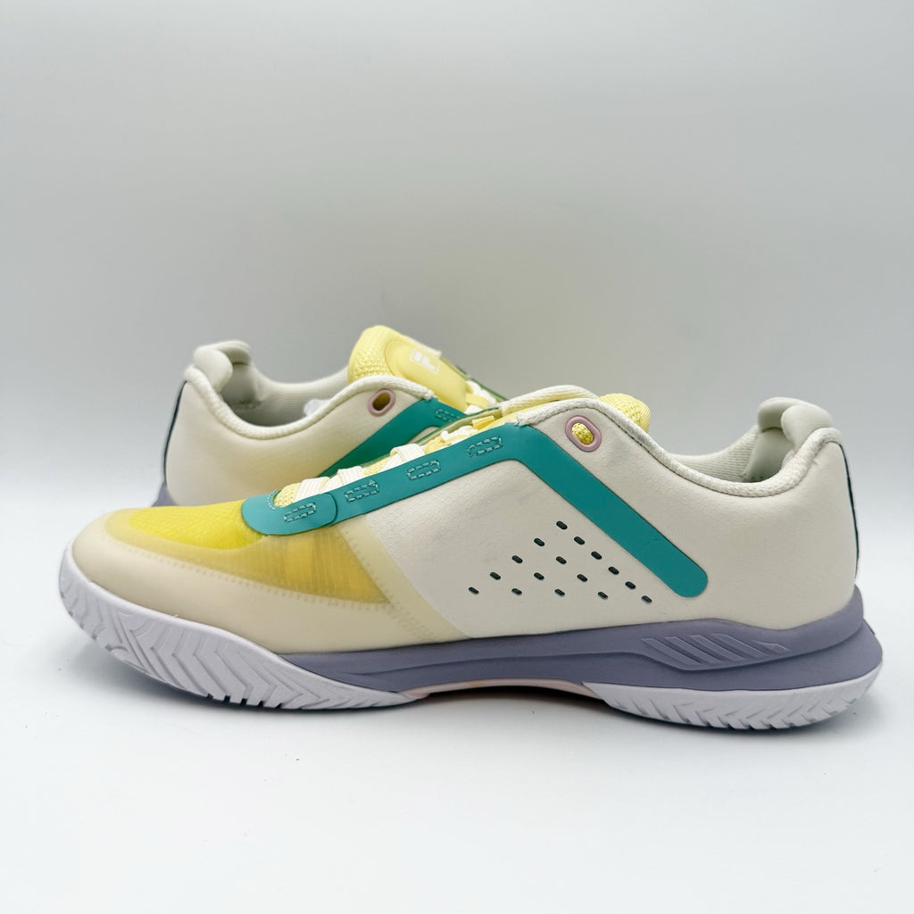 FILA Womens Volley Burst Pickleball Sneakers Size 8 White Yellow Athletic NWOB