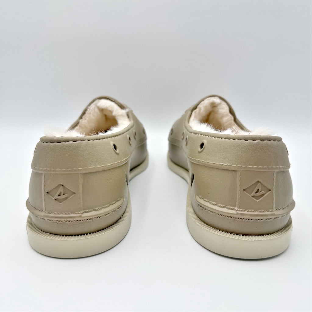Sperry Mens Original Float Cozy Boat Shoes Size 10 EU 43 Beige Tan NWOB