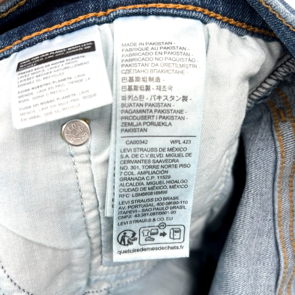 LEVI'S Womens 724 Straight Slim Jeans 31x30 US 12 Way Back Blue 18883-0238 NWT