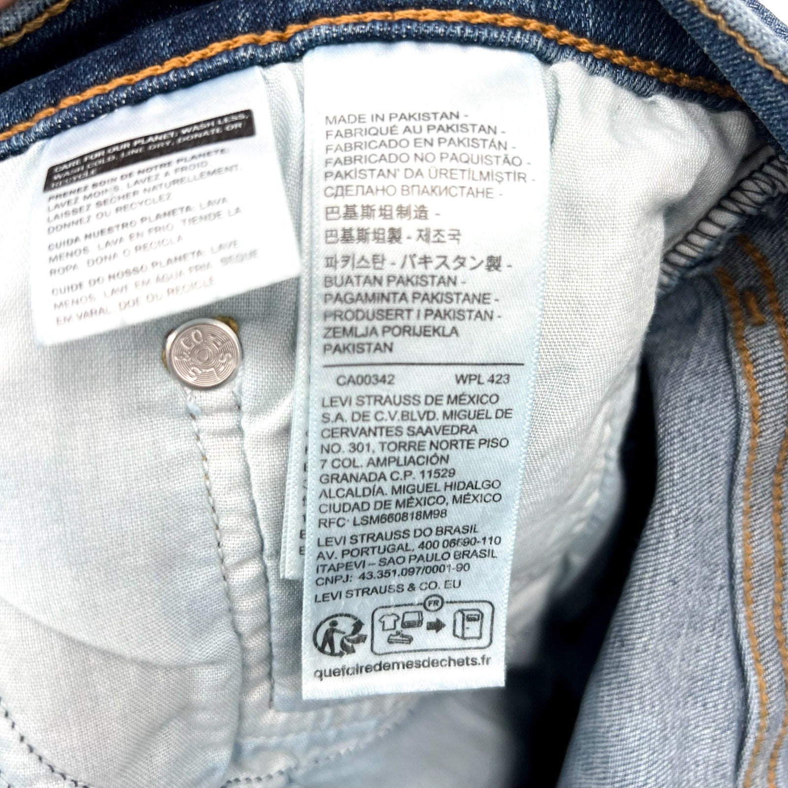 LEVI'S Womens 724 Straight Slim Jeans 31x30 US 12 Way Back Blue 18883-0238 NWT