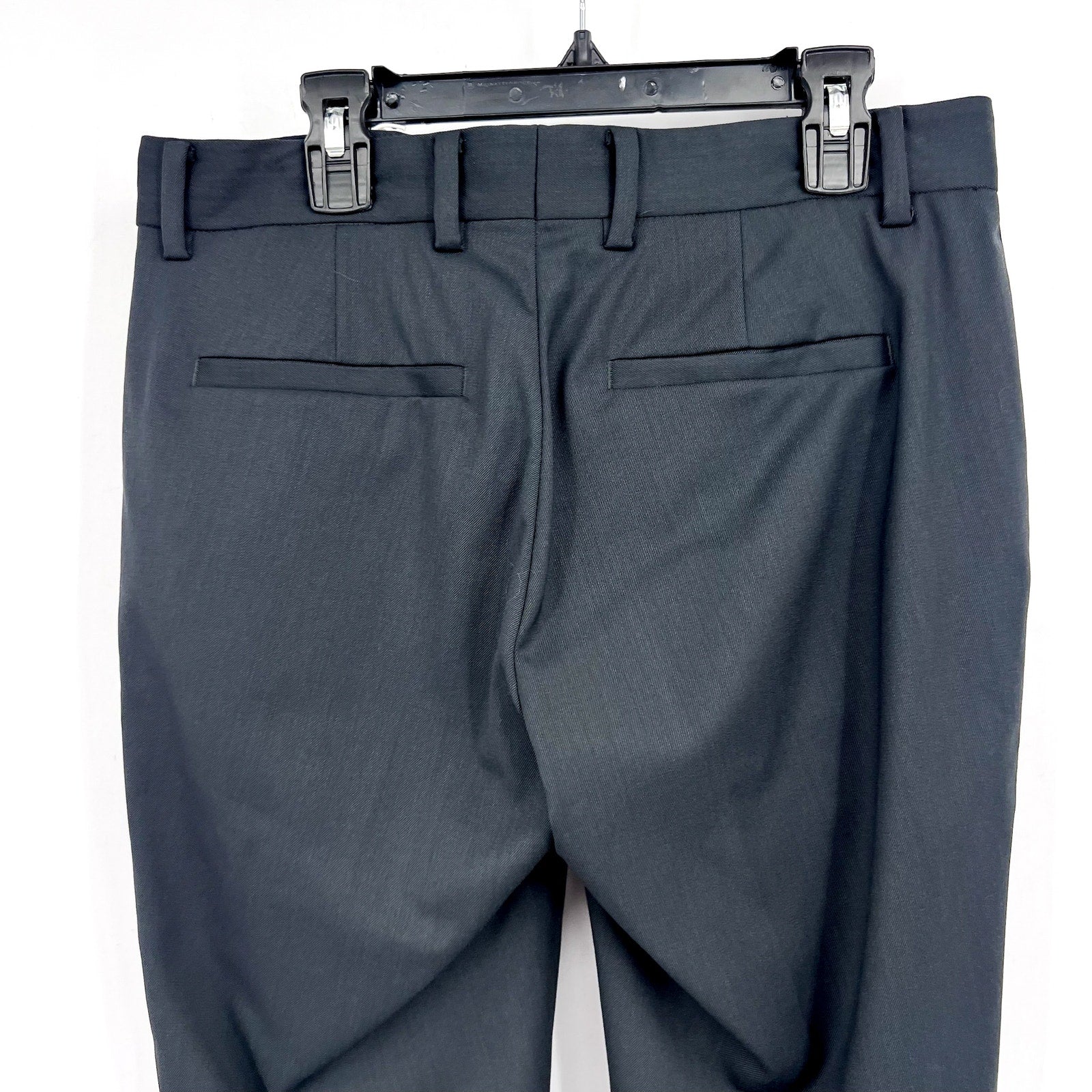 EVERLANE Men's The Italian Wool Trouser Pants 28x30 Dark Grey Flat Front NWT
