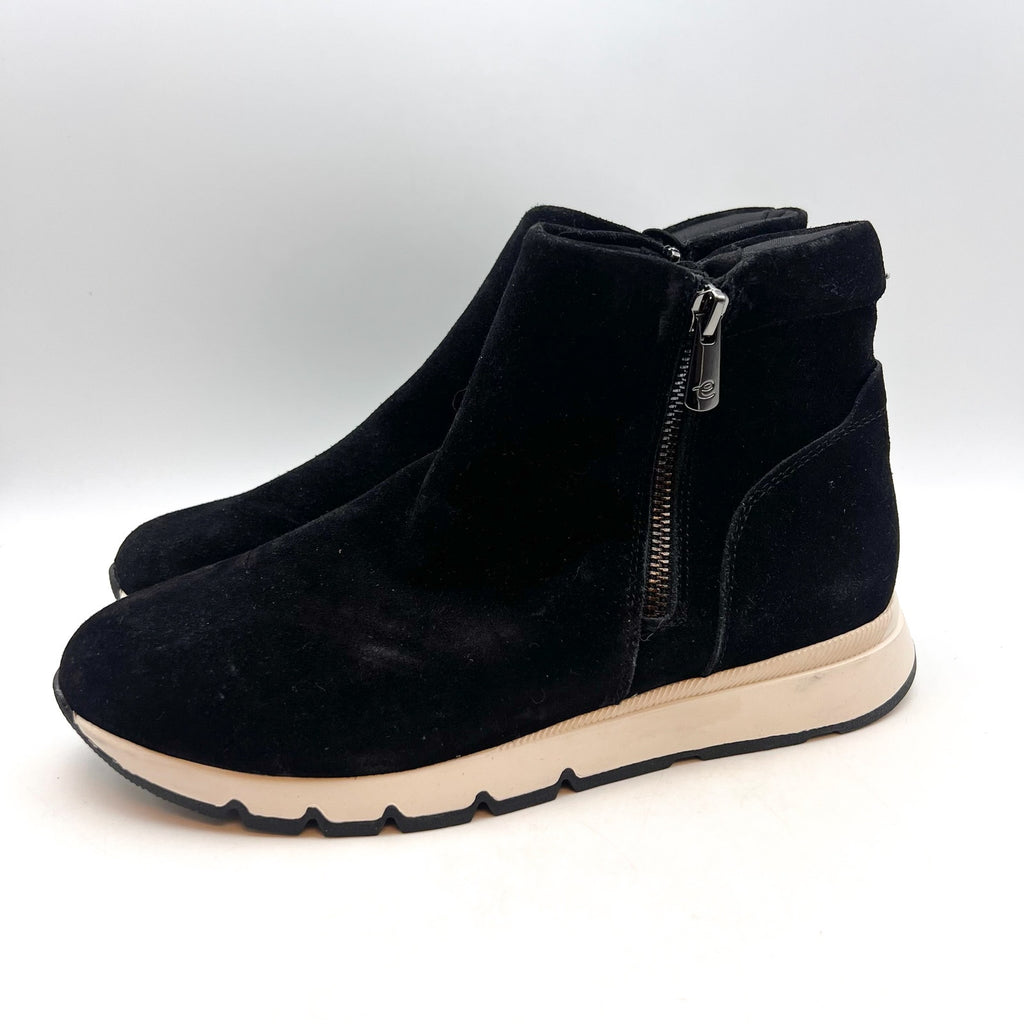 EASY SPIRIT Women's Ives Casual Boots Size 8M Black Suede Waterproof Flats NWOB