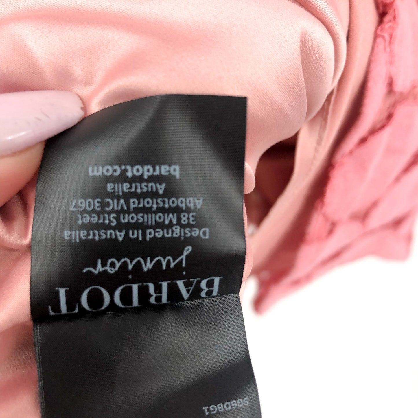 BARDOT JUNIOR Girl's Talina Lace Trim Dress Size 14 Lili Pink Long Sleeves NWT