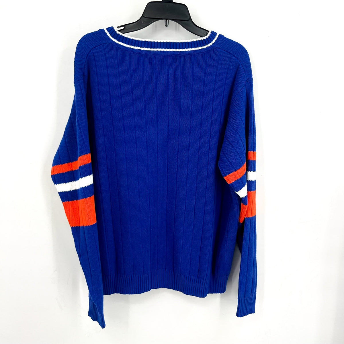 WEAR BY ERIN ANDREWS Florida Gators V Neck Sweater Large Blue Long Sleeve NWT
