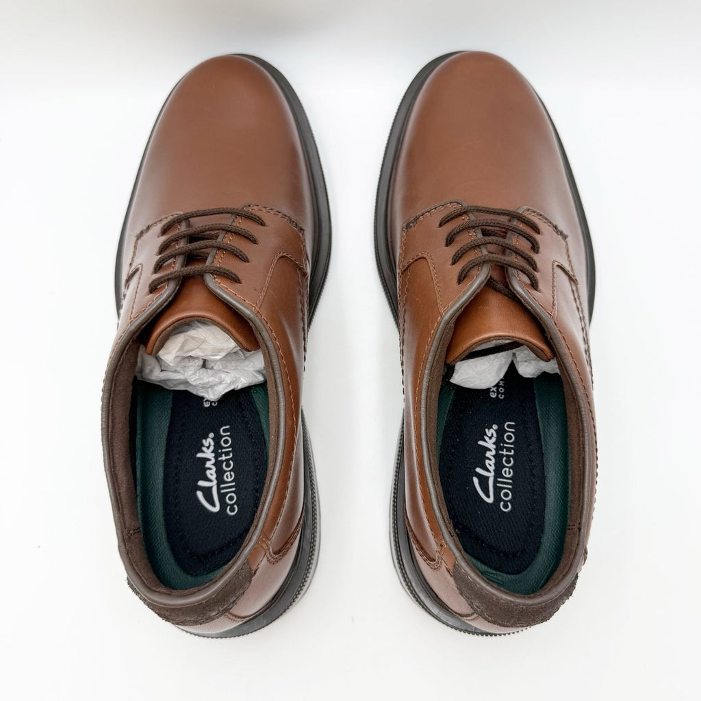 Clarks Mens Burchill Derby Dress Shoes Size 10.5 M Brown Leather NWOB
