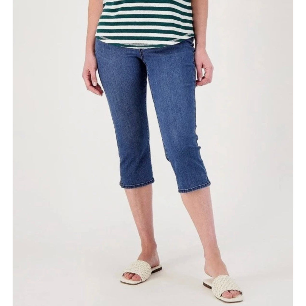 NYDJ Curves 360 Womens Slim Straight Crop Jeans Size 6 Caliente Blue NWT
