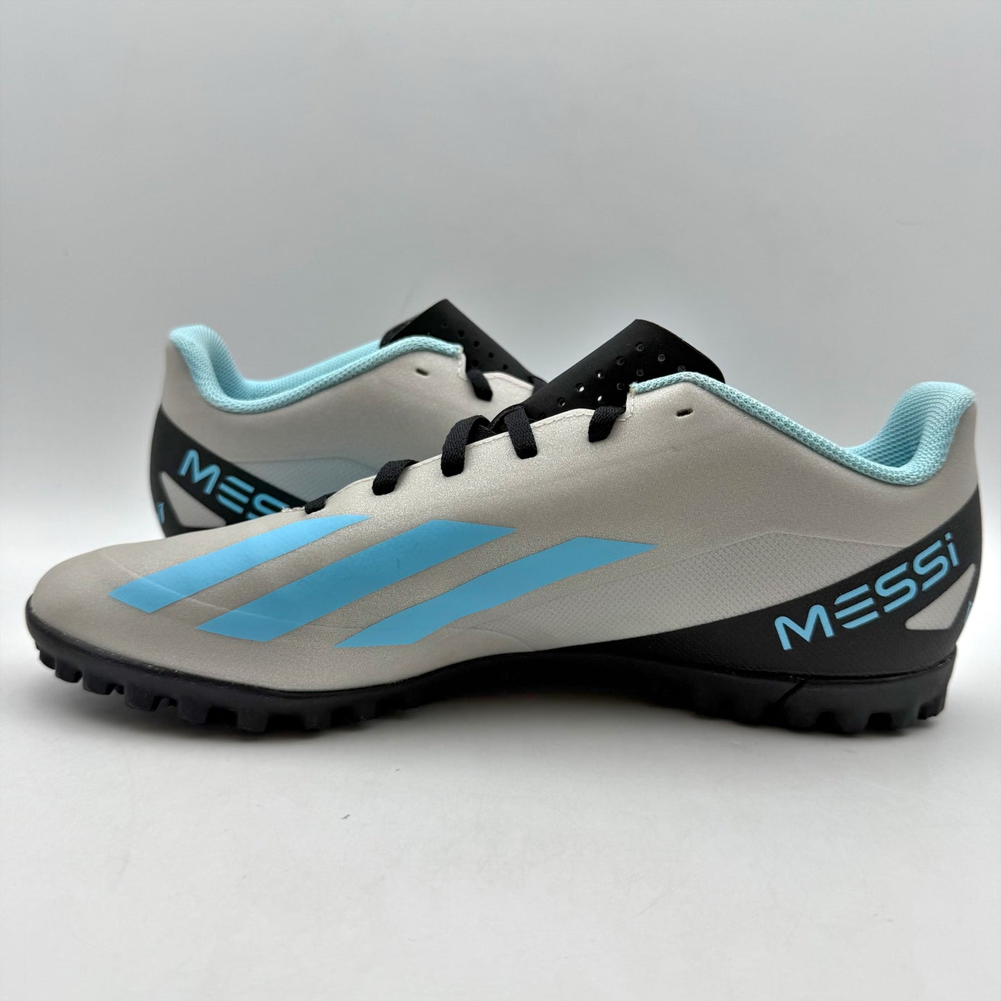 Adidas Men X Crazyfast Messi.4 Turf Soccer Cleat US 9.5 Blue Silver NWOB
