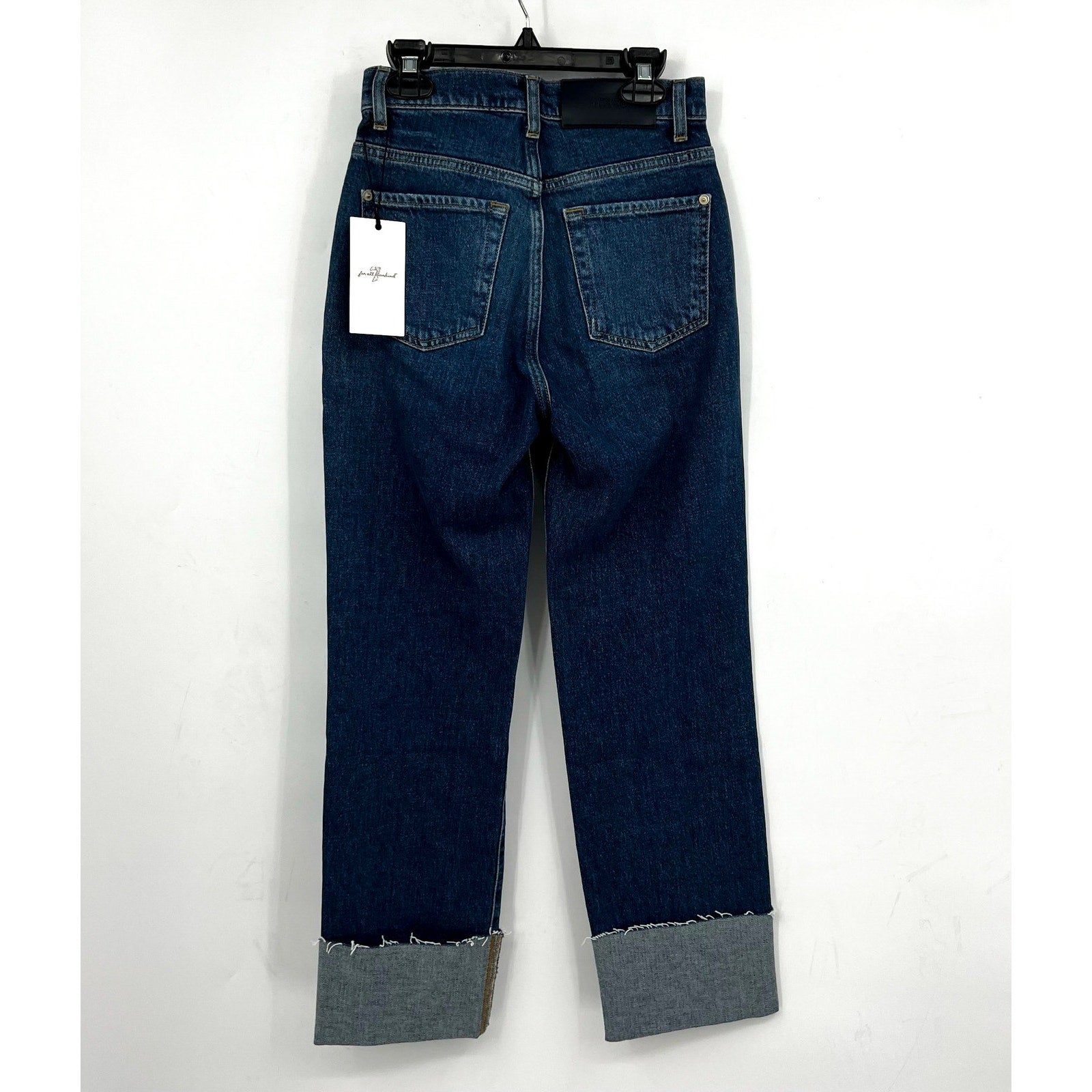 7 FOR ALL MANKIND Womens Logan Stovepipe Cuffed Jeans Size 24 US 0 Blue NWT