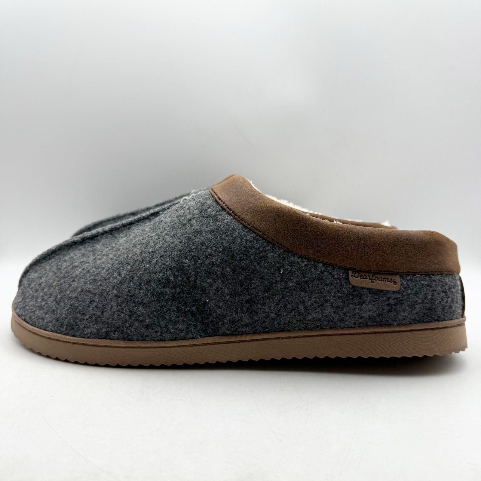Dearfoams Mens Warner Clog Slippers US XL 13-14 EU 46.5 Grey NWT