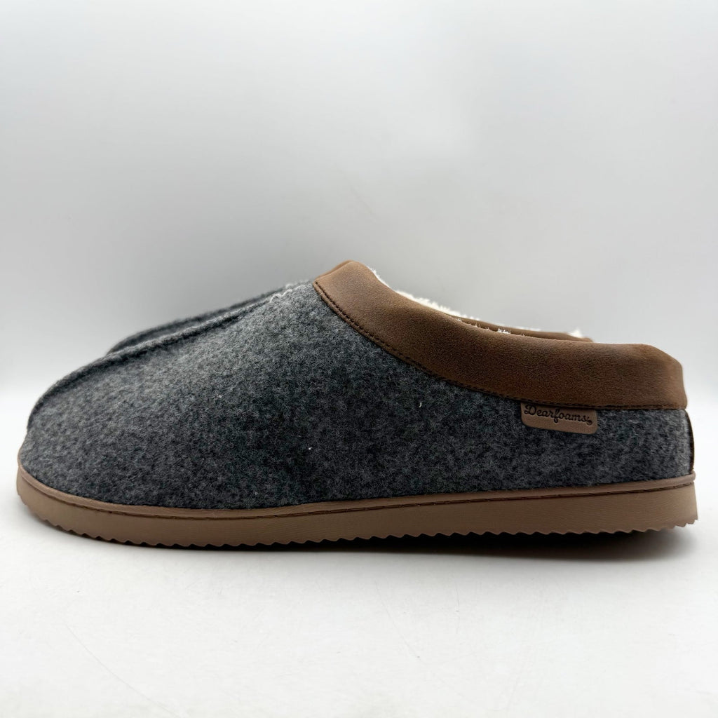 Dearfoams Mens Warner Clog Slippers XL Size 13-14 EU 46.5 Grey NWT