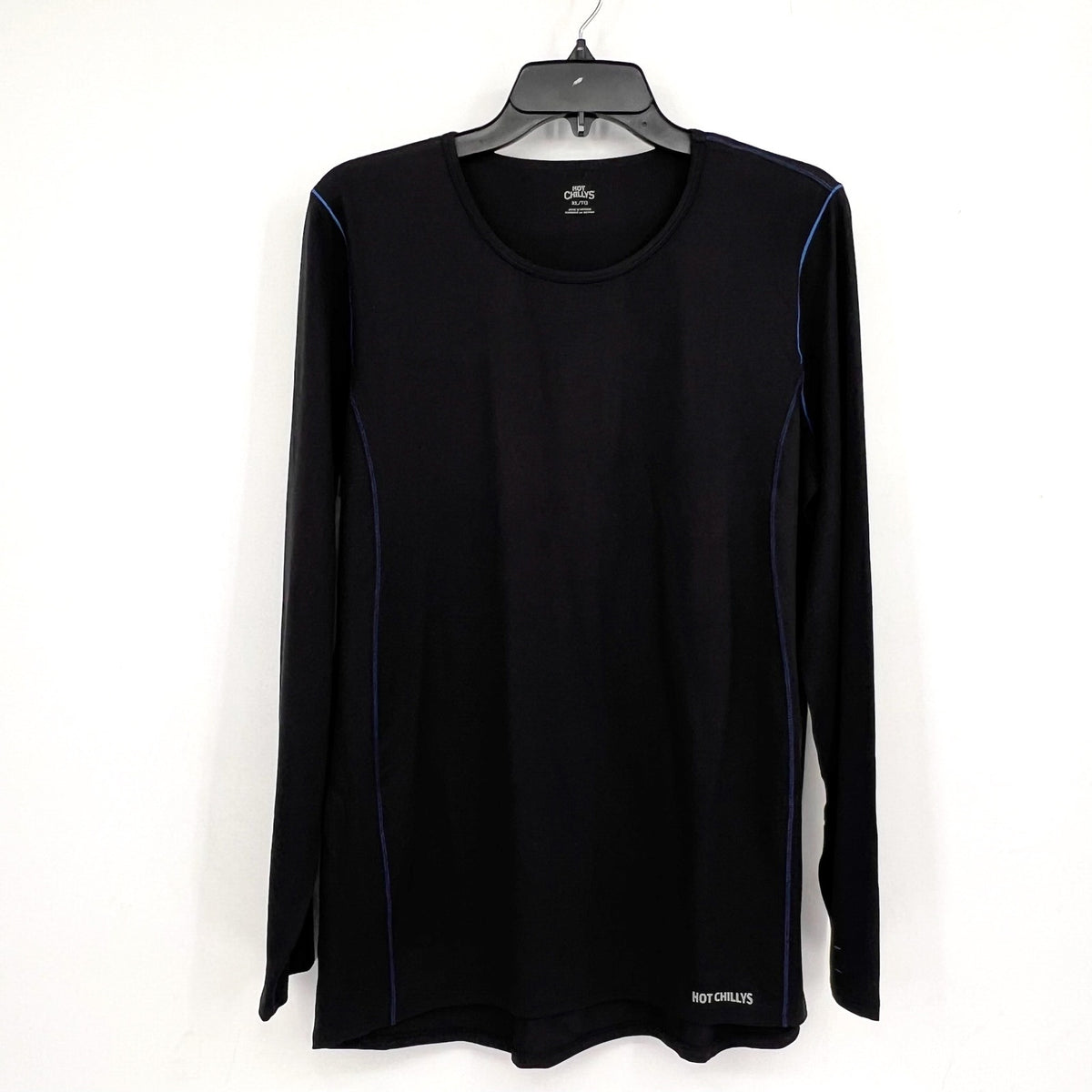 HOT CHILLYS Women's Clima-Tek Crewneck Top XL Black Long Sleeve Base Layer NWT