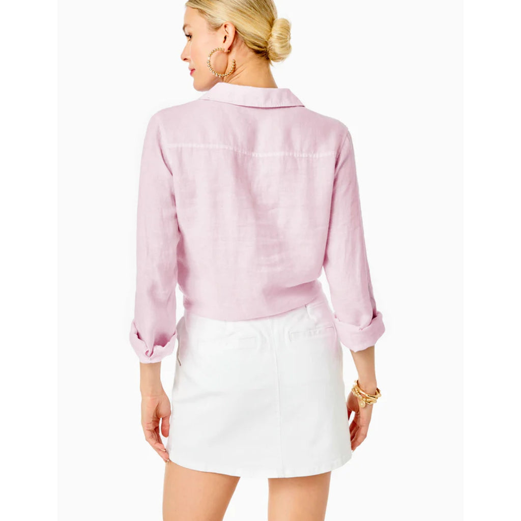 LILLY PULITZER Womens Colette Denim Skort Size 00 Resort White Stretch NWT