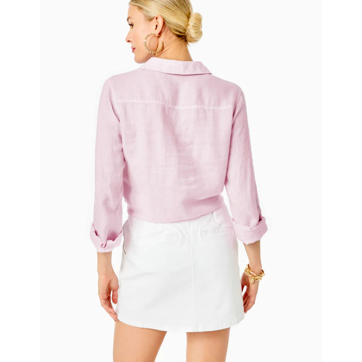 LILLY PULITZER Womens Colette Denim Skort Size 00 Resort White Stretch NWT