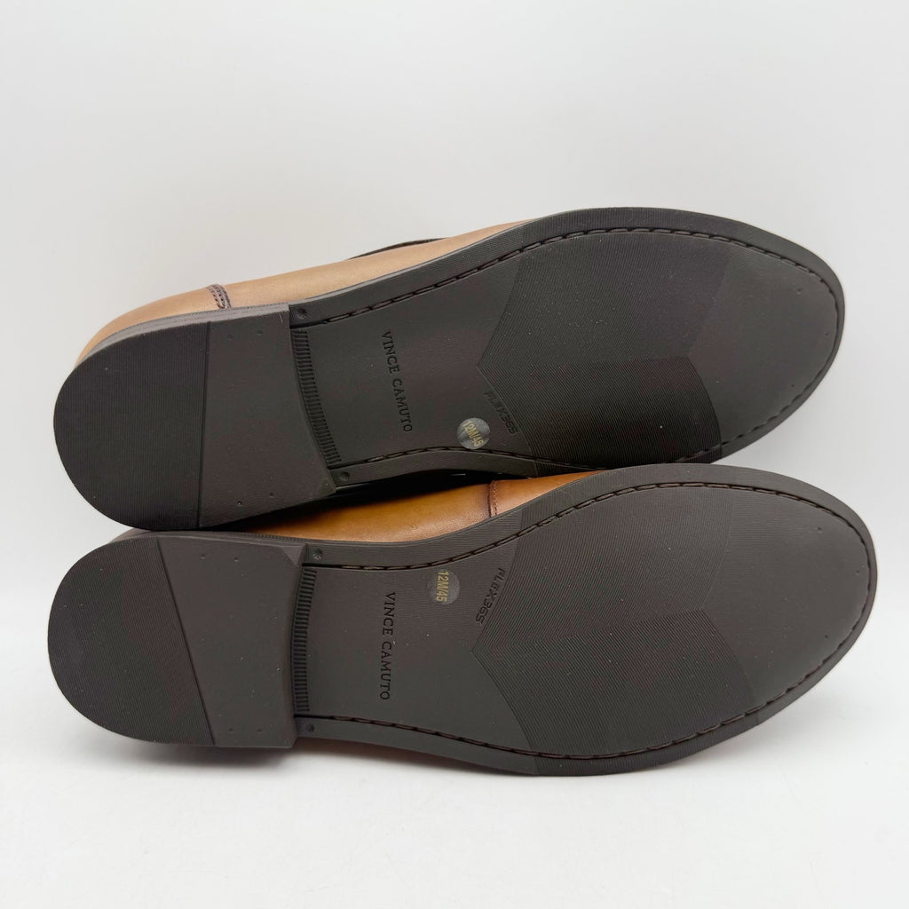 Vince Camuto Mens Immon Loafers Size 12 Brown Leather Metal Bit NWOB