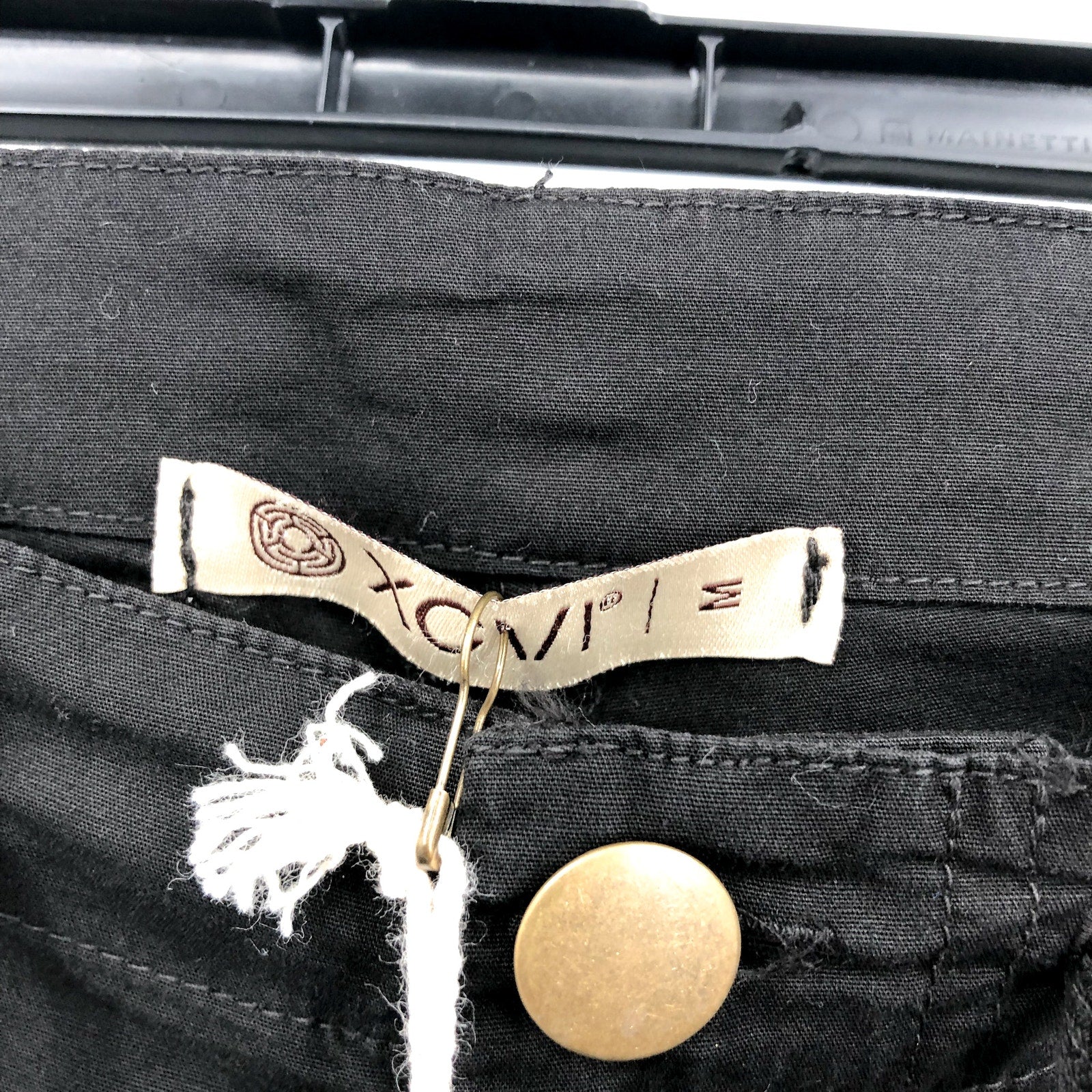 XCVI Women's Cargo Gaucho Crop Pants Medium Black Lagenlook Flare Wide Leg NWT