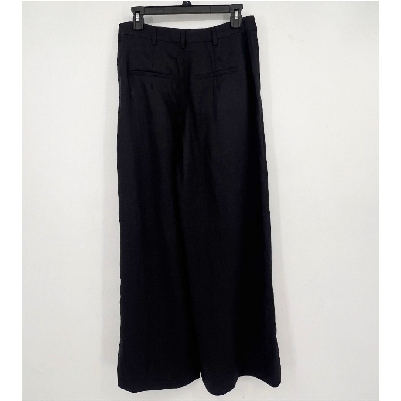 FARM RIO Women's Wide Leg Linen Pants Small Black Low Waist NWT