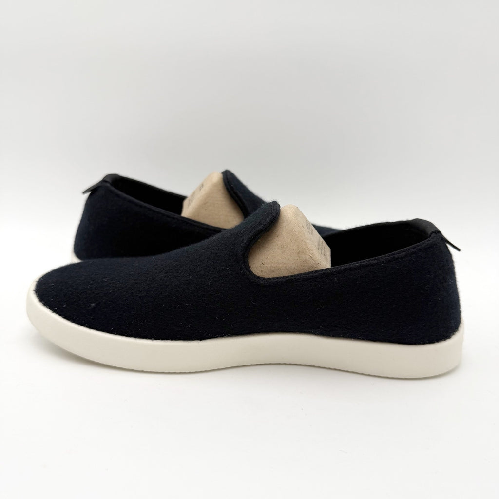 AllBirds Womens Lounger Loafers US 5 EU 35 Black White Wool Slip On NIB