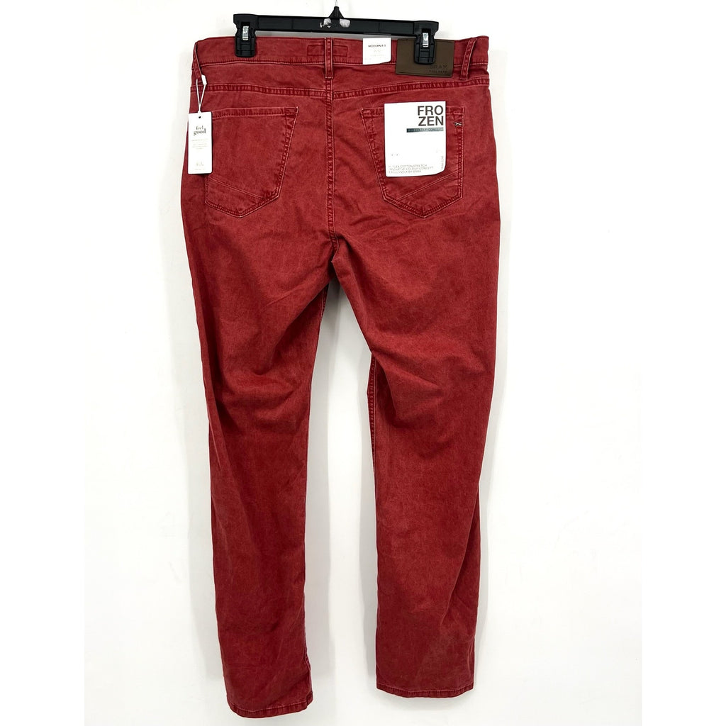 BRAX Men's Chuck Modern Fit Chino Pants 36x32 Burnt Red Frozen Color NWT