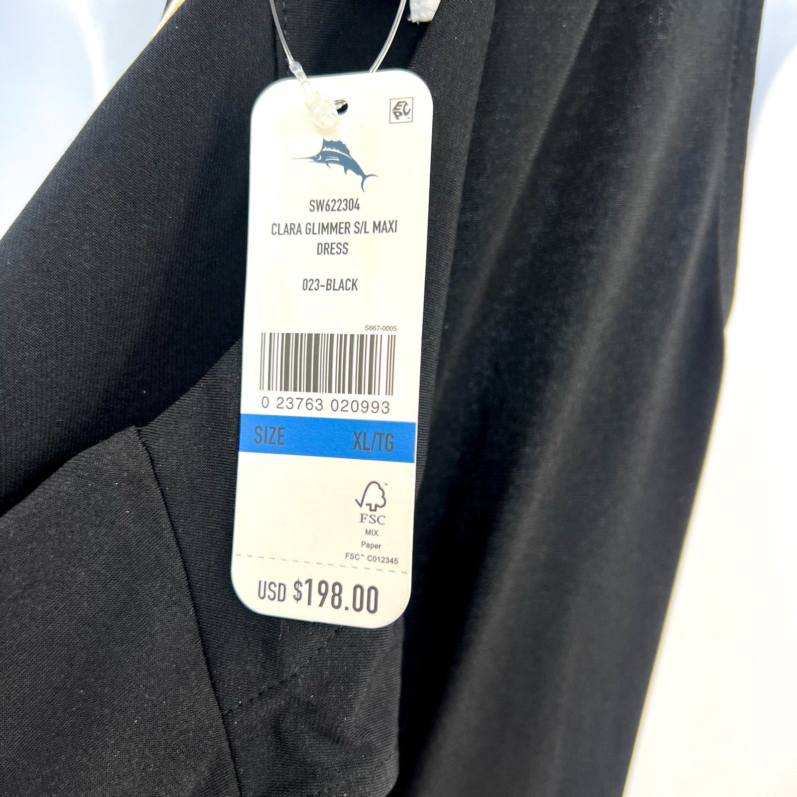 TOMMY BAHAMA Women's Clara Glimmer Maxi Dress Small Black Sleeveless NWT