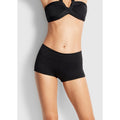 SEAFOLLY Women's High Waisted Roll Top Boyleg Bikini Bottom Size 12 Black NWT