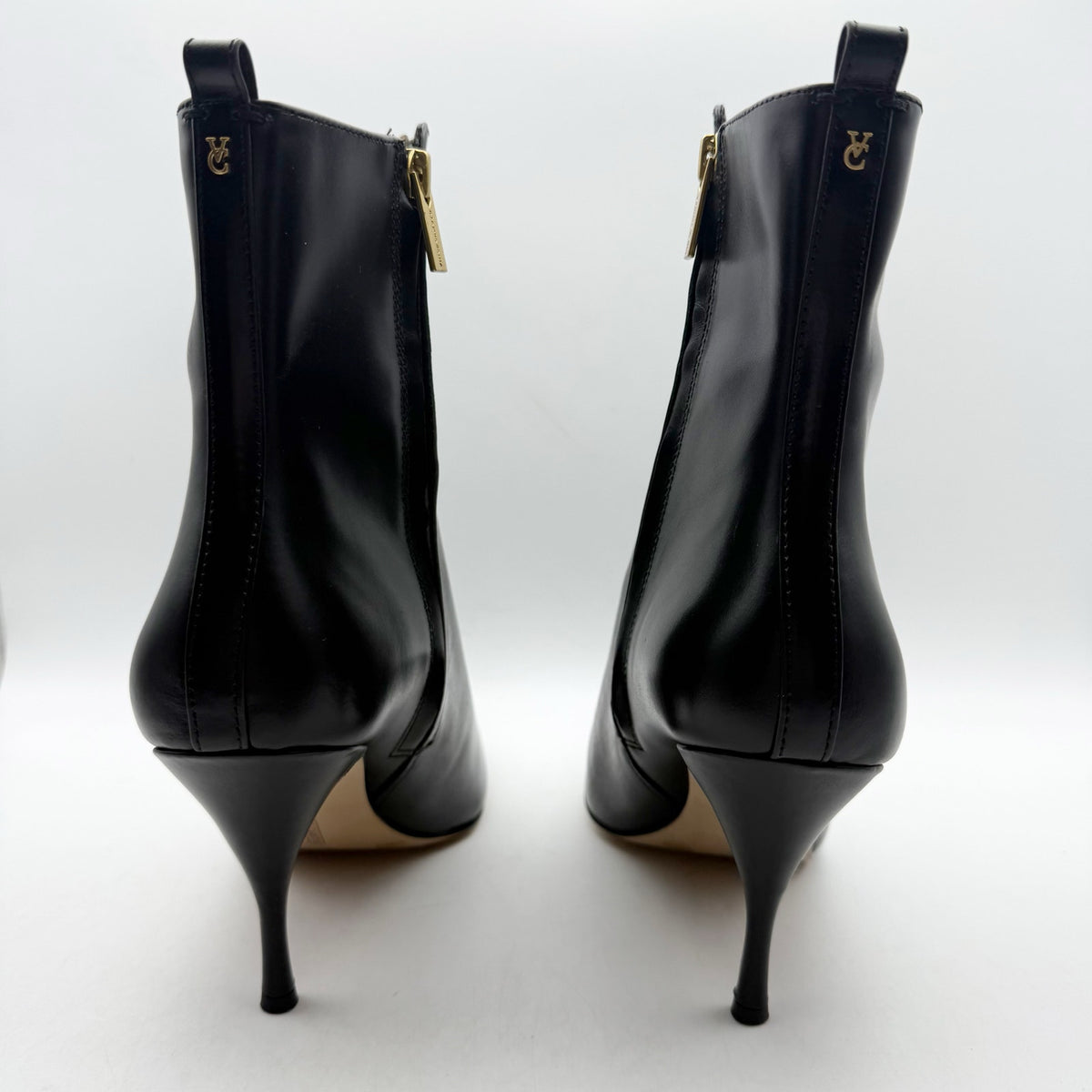 Vince Camuto Womens Poise Ankle Boot Size 9.5 M EU 41 Black Leather Heels NIB