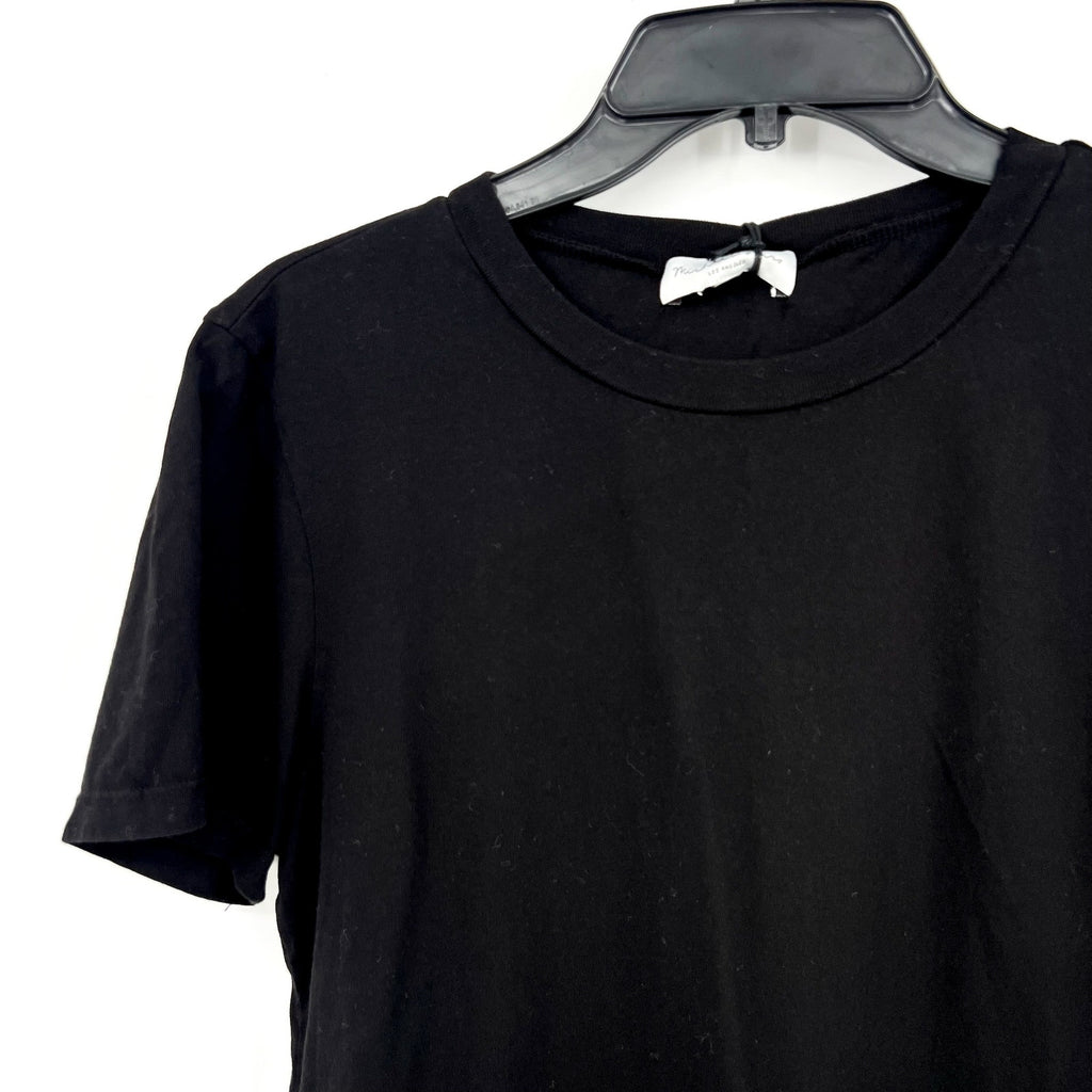 MICHAEL STARS Women's Becca Crew Neck Tee Small Black Cotton Short Sleeve NWT