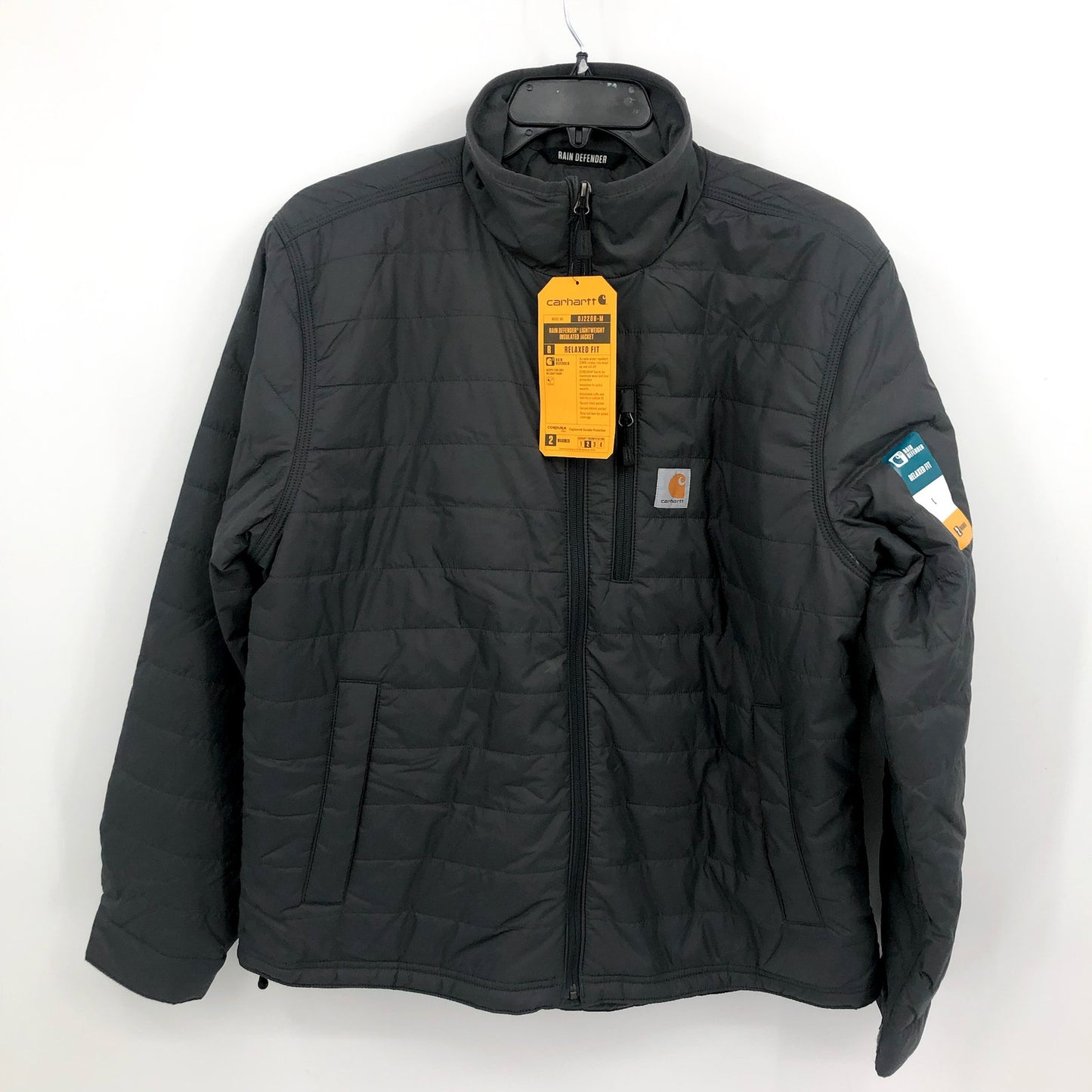 CARHARTT Rain Defender Insulated Jacket Large Grey Relaxed Fit Lightweight NWT