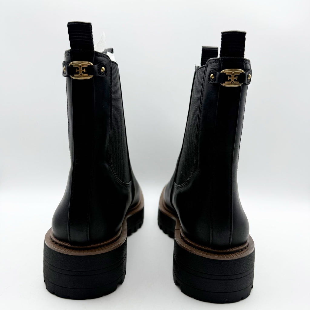 Sam Edelman Women Laguna Ankle Chelsea Boot US 7.5 Black Leather Waterproof NWOB