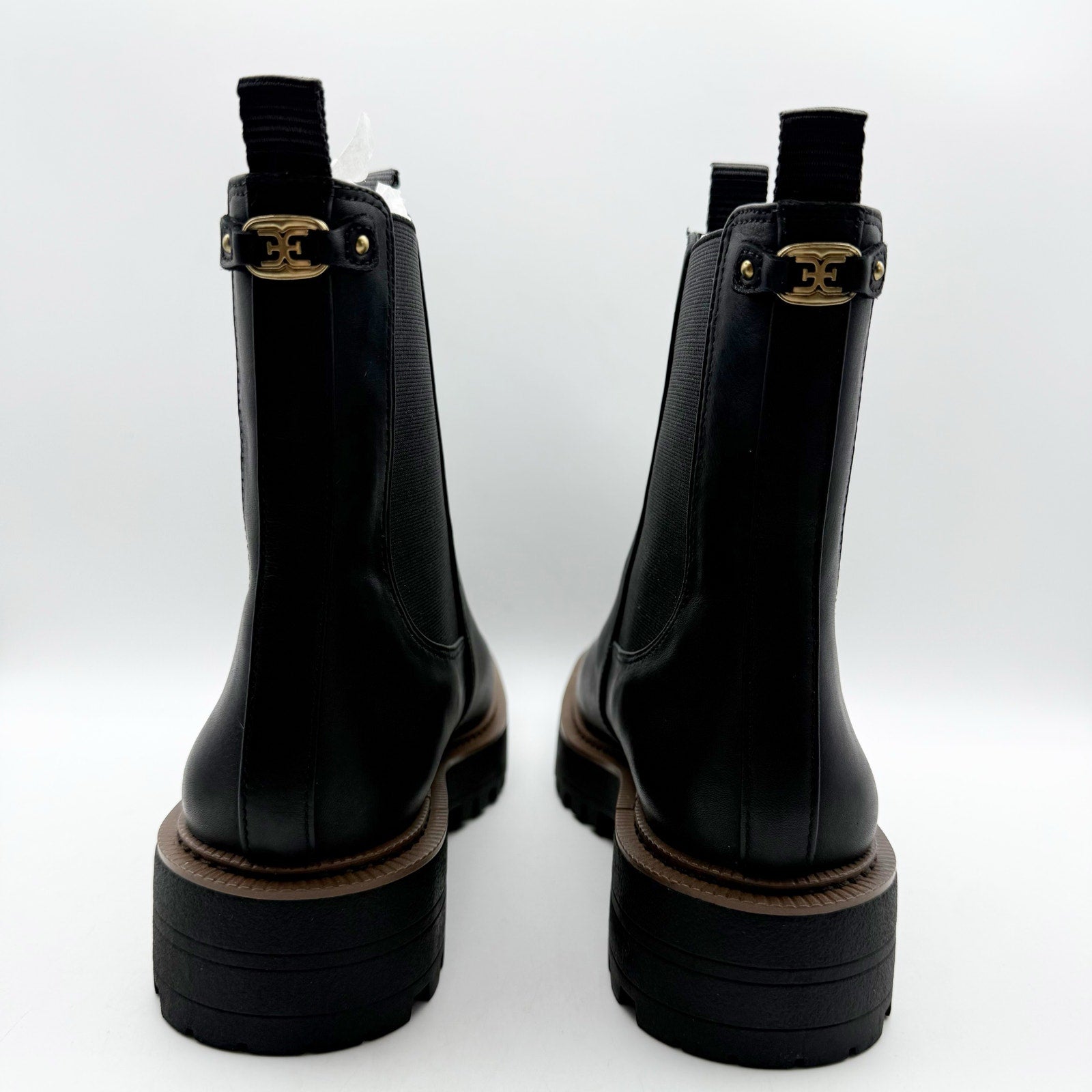 Sam Edelman Women Laguna Ankle Chelsea Boot US 7.5 Black Leather Waterproof NWOB