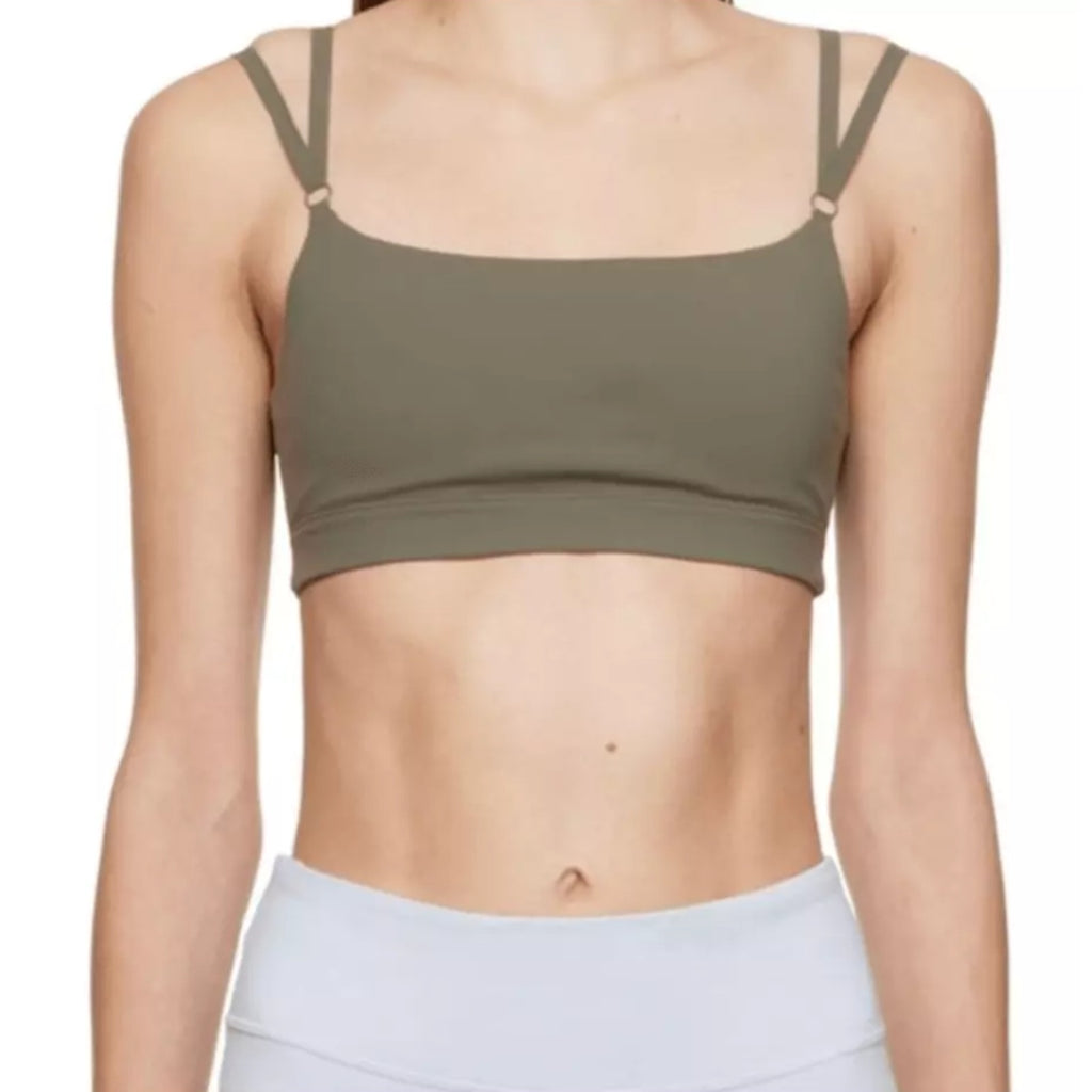 OUTDOOR VOICES SuperForm Zoom Sports Bra XS Green Tea Tree Double Strap NWT