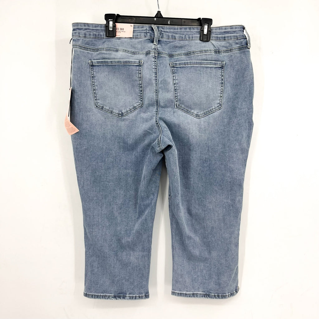 NYDJ Curves 360 Womens Slim Straight Crop Jeans Size 16 Charmed Light Blue NWT