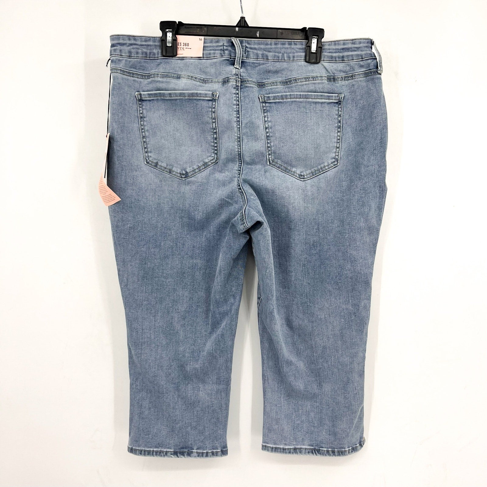 NYDJ Curves 360 Womens Slim Straight Crop Jeans Size 16 Charmed Light Blue NWT