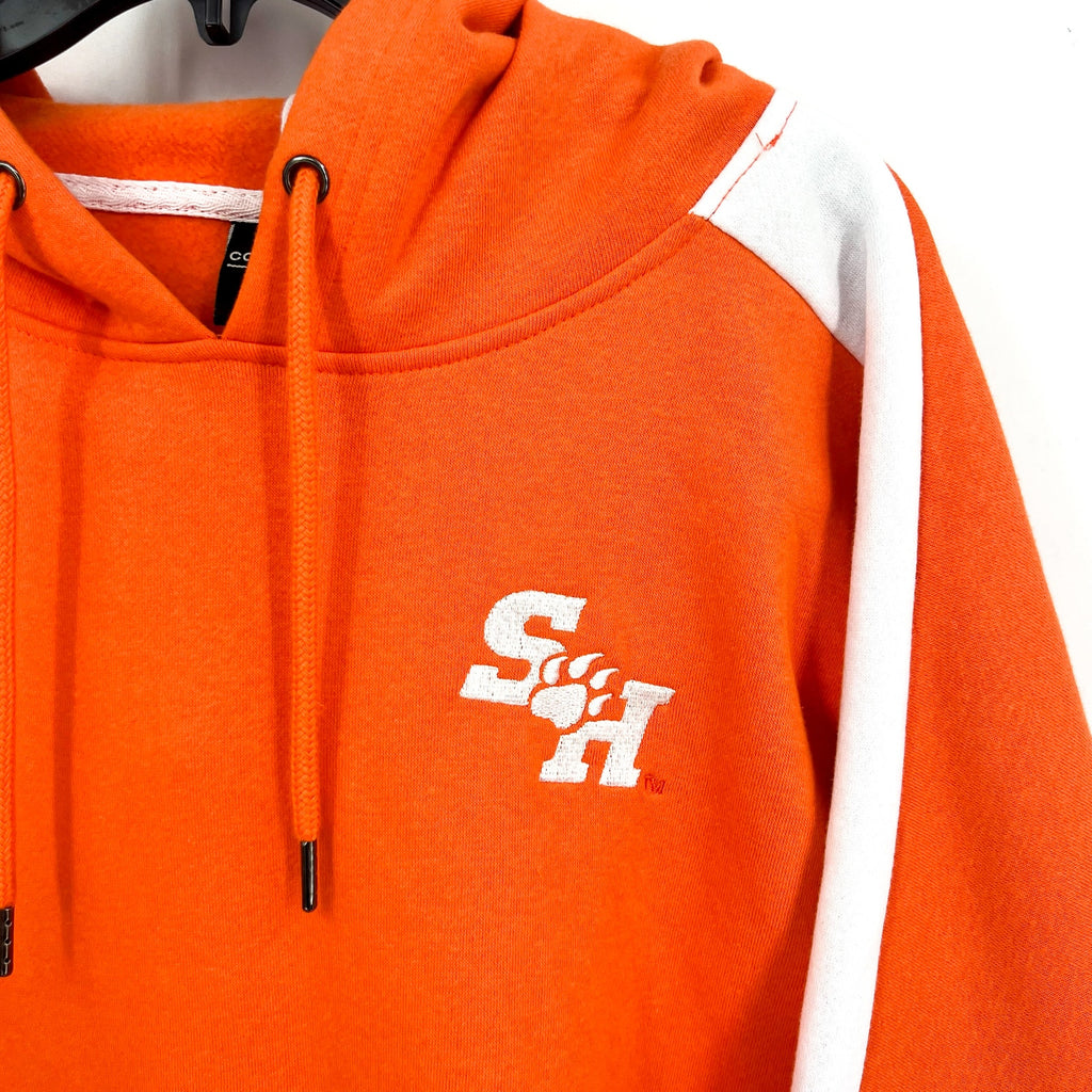 COLOSSEUM Womens Sam Houston State Stripe Pullover Hoodie XL Orange White NWT