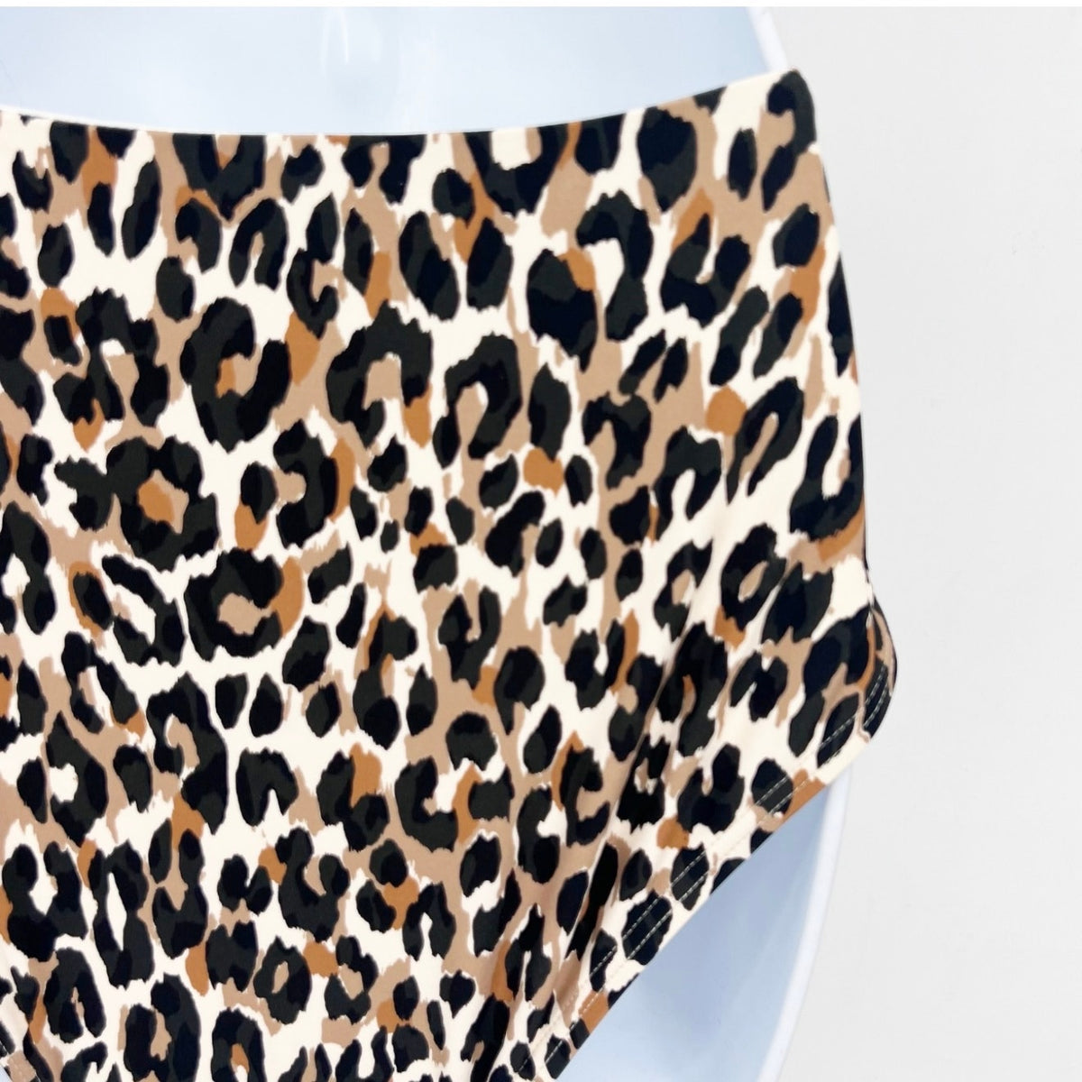 KATE SPADE Women's Heart Belted Bikini Bottom Small Tan Leopard Print NWT