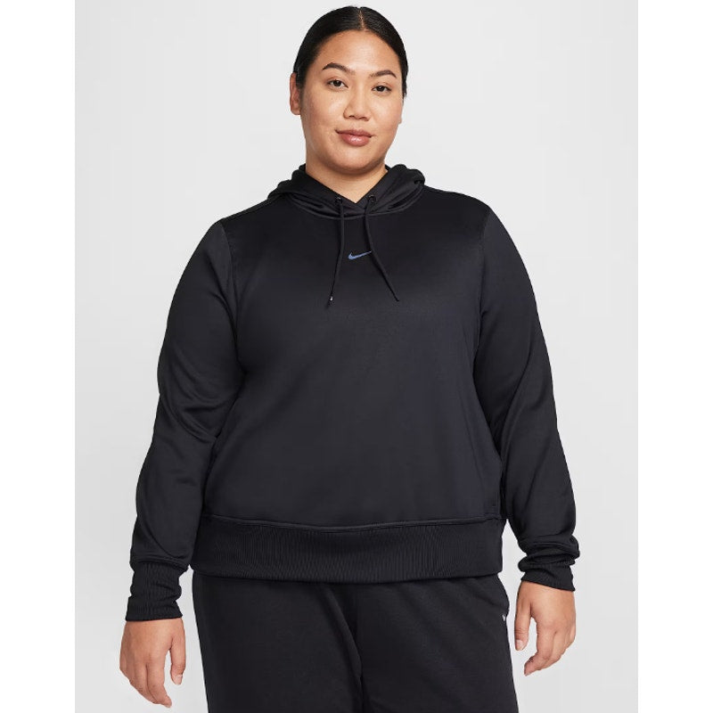 NIKE Womens Therma-FIT One Pullover Hoodie 1X Plus Black Long Sleeve NWT