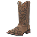 Laredo Women Sariah Cowboy Boot US 8 Wide Brown Leather Embroidered Mid Calf NIB