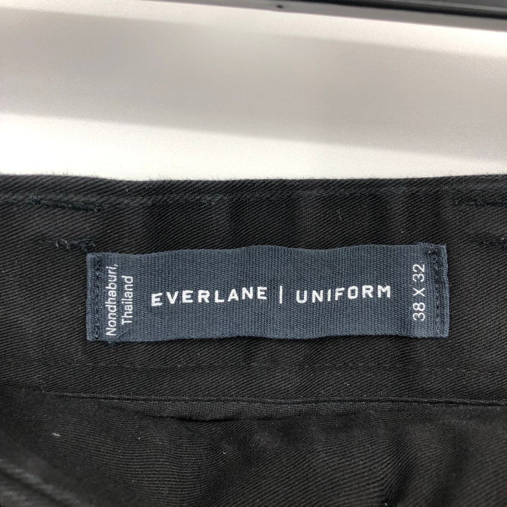 EVERLANE Uniform Mens Performance Chino Pants 38x32 Black Athletic Fit NWT