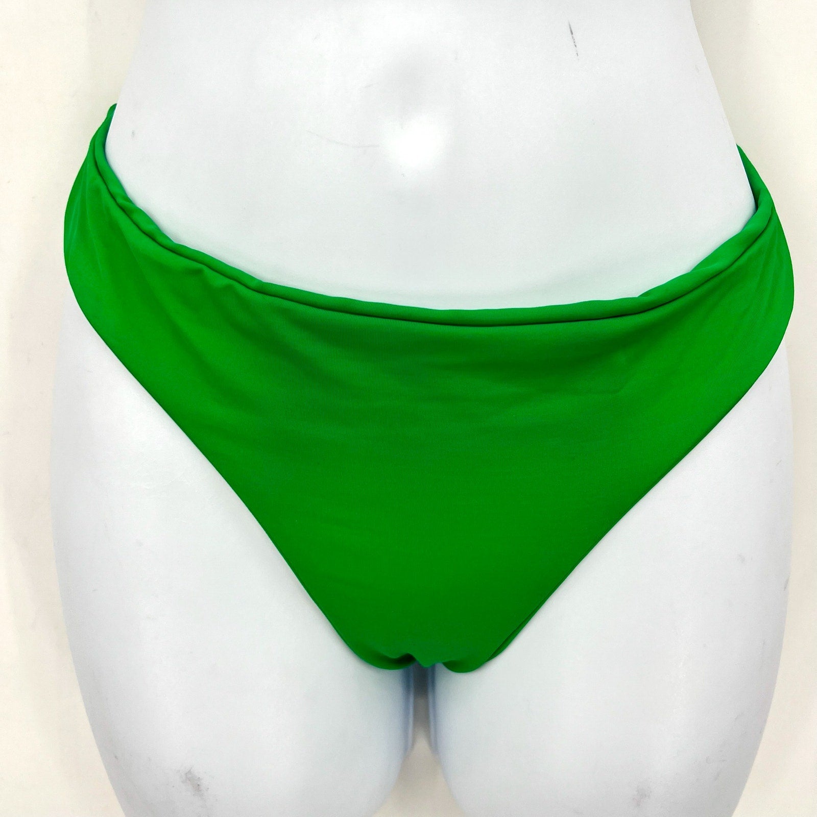 BECCA Women's Coast Shirred Adela Hipster Bikini Bottom Medium Green Emerald NWT
