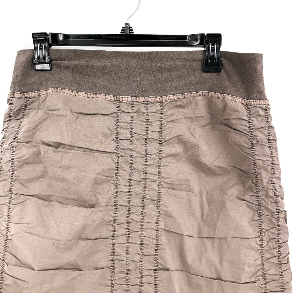 XCVI Women's The Solid Trace Skirt Medium Brown Mink Pull-On Casual NWT