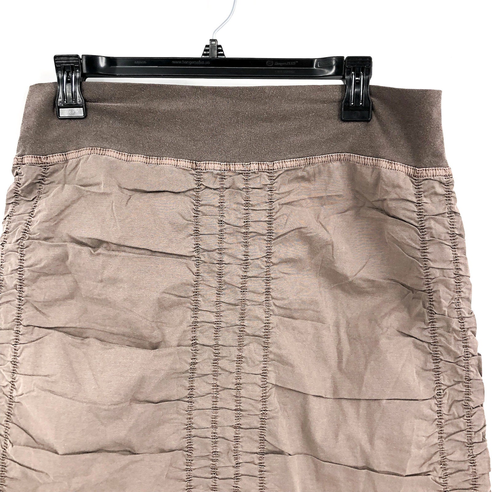 XCVI Women's The Solid Trace Skirt Medium Brown Mink Pull-On Casual NWT