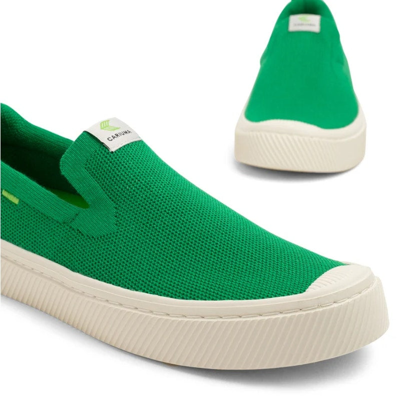 Cariuma IBI Slip On Casual Sneakers Mens 10.5 Womens 12 Green Knit Bamboo NIB