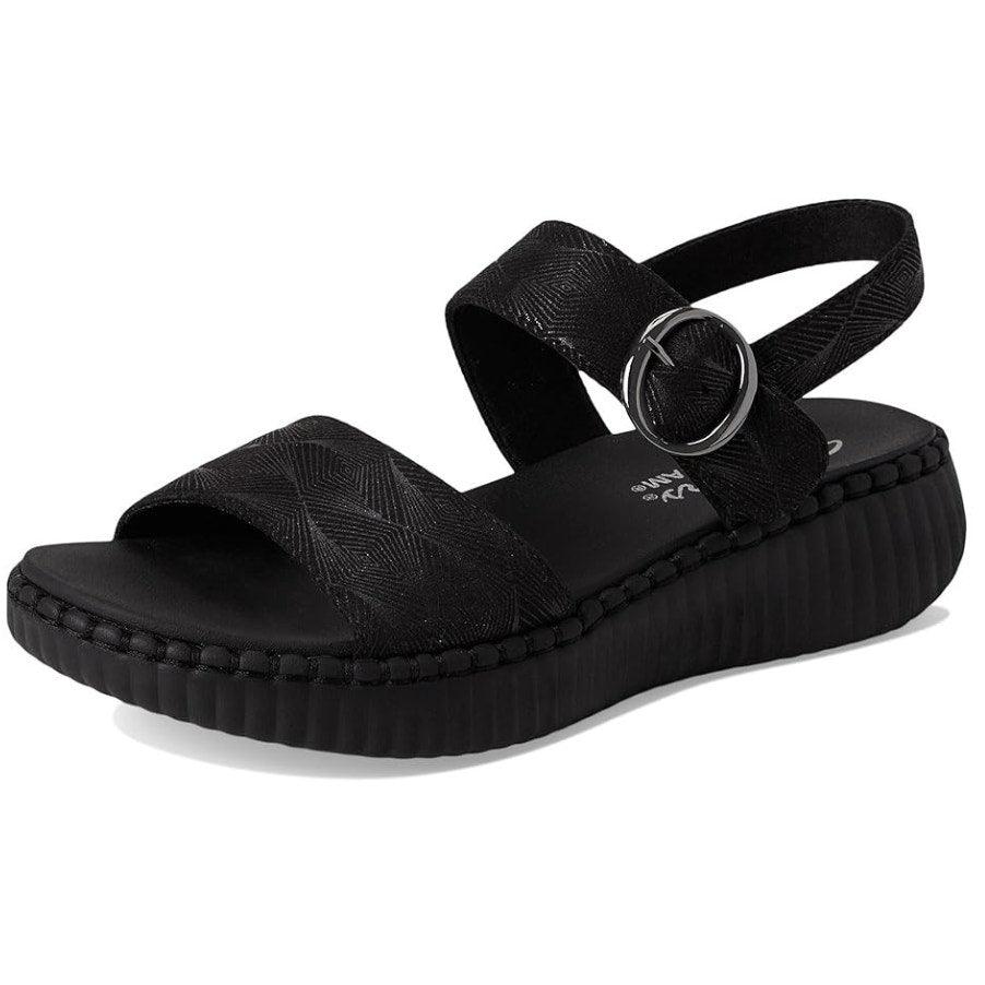 SKECHERS Womens Wilshire Boulevard Illusion of Love Sandals Size 7 Black NIB