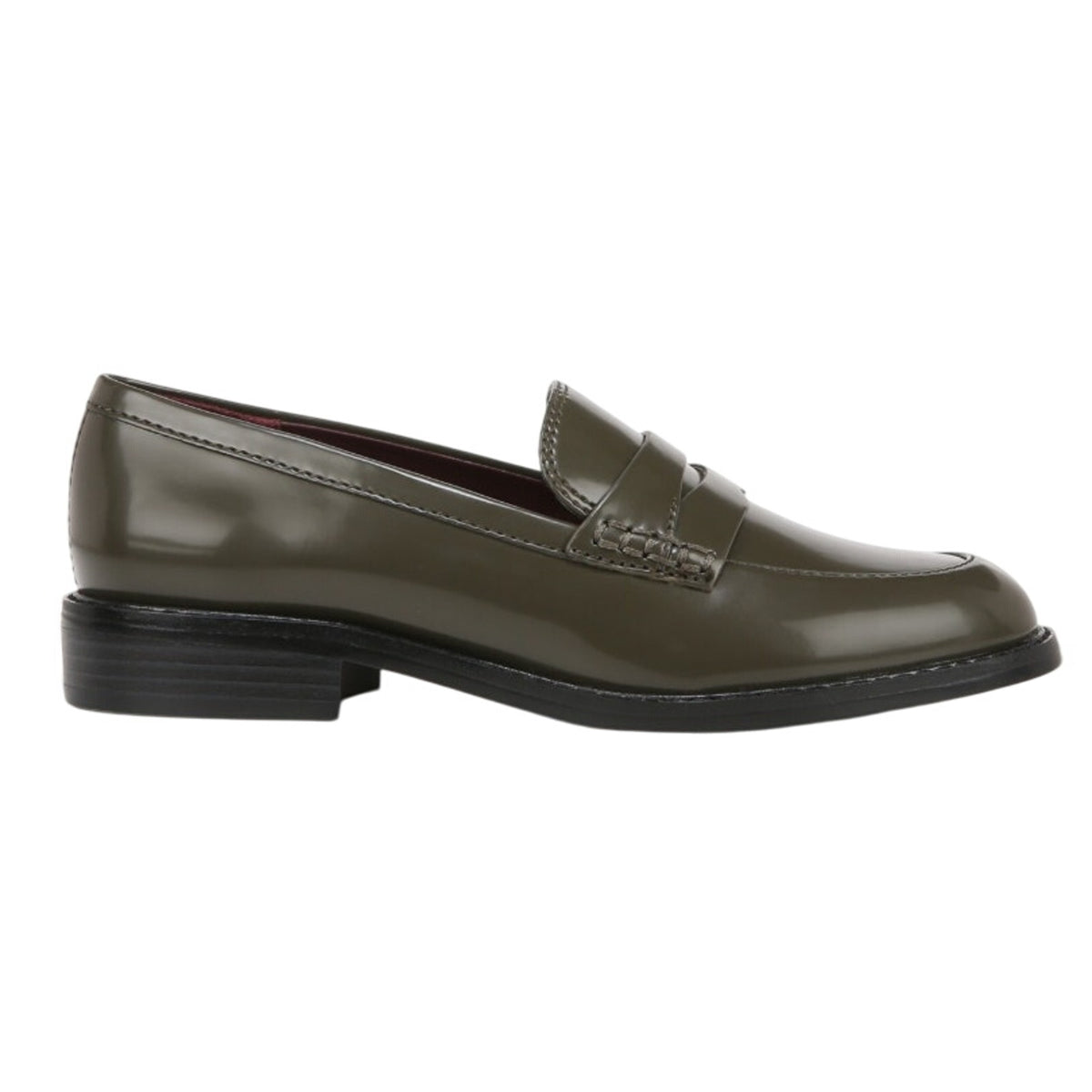 Franco Sarto Womens Alora Penny Loafers Size 6.5 M Green Vegan Patent NIB